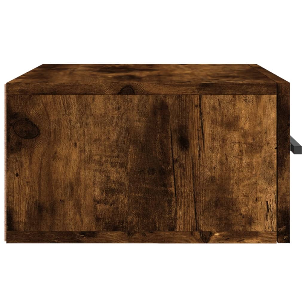Nachtkastje wandgemonteerd 35x35x20 cm gerookt eikenkleurig is nu te koop bij PeponiXL, paradijselijk wonen!