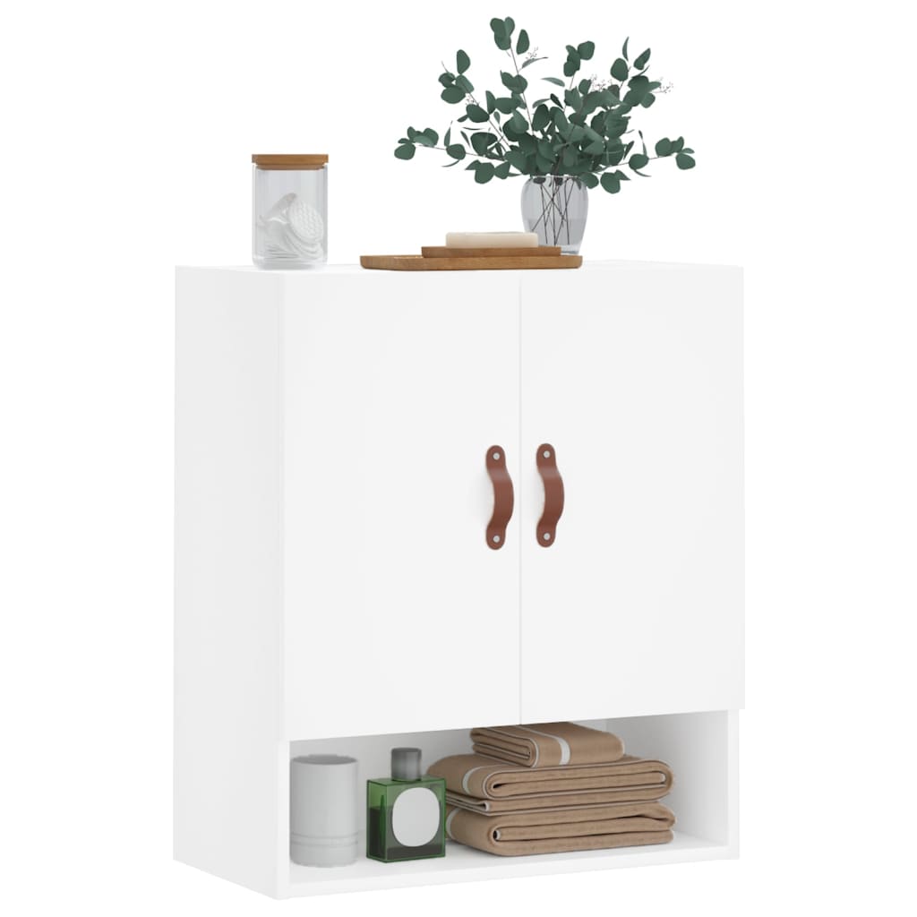 Wandkast 60x31x70 cm bewerkt hout wit is nu te koop bij PeponiXL, paradijselijk wonen!