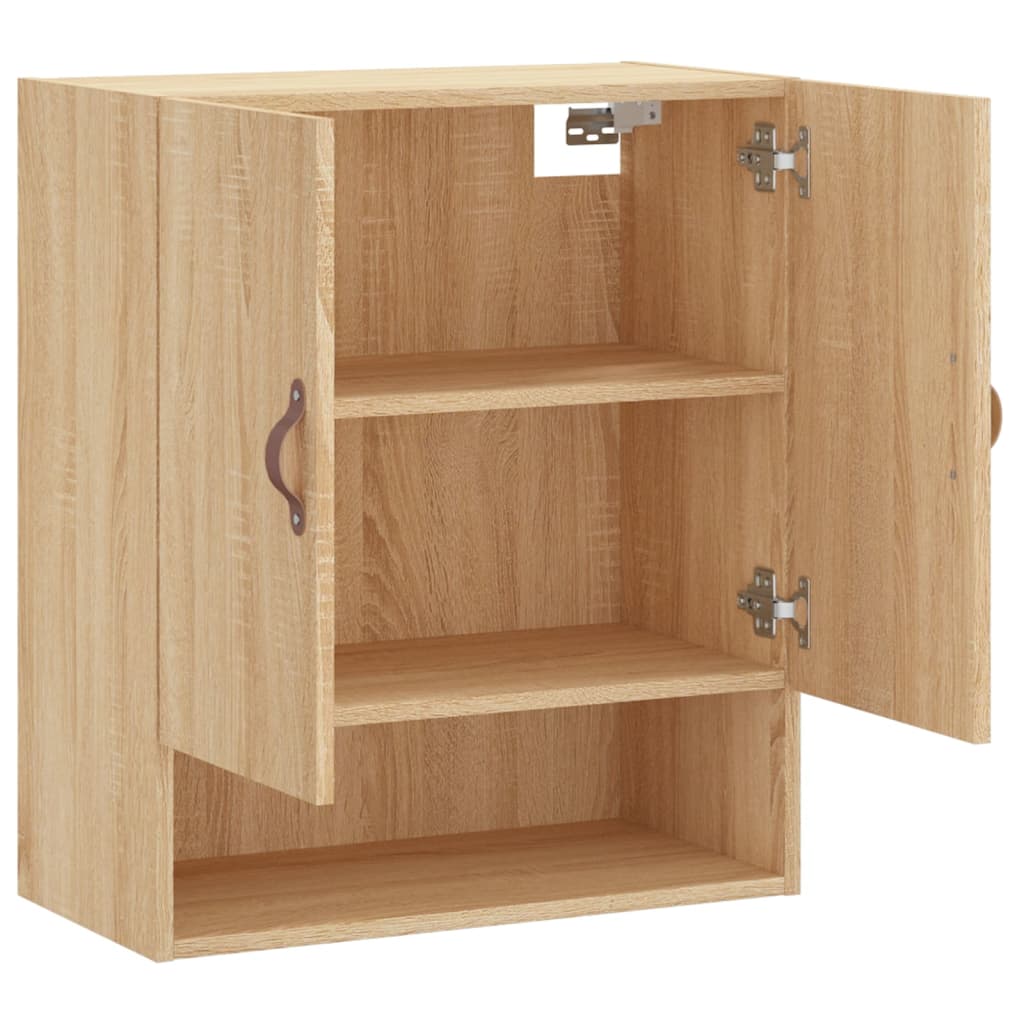 Wandkast 60x31x70 cm bewerkt hout sonoma eikenkleurig is nu te koop bij PeponiXL, paradijselijk wonen!