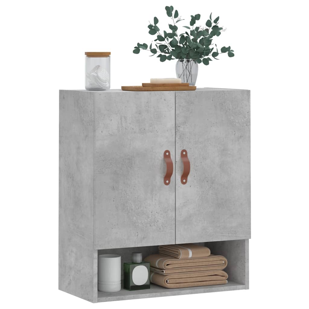 Wandkast 60x31x70 cm bewerkt hout betongrijs is nu te koop bij PeponiXL, paradijselijk wonen!