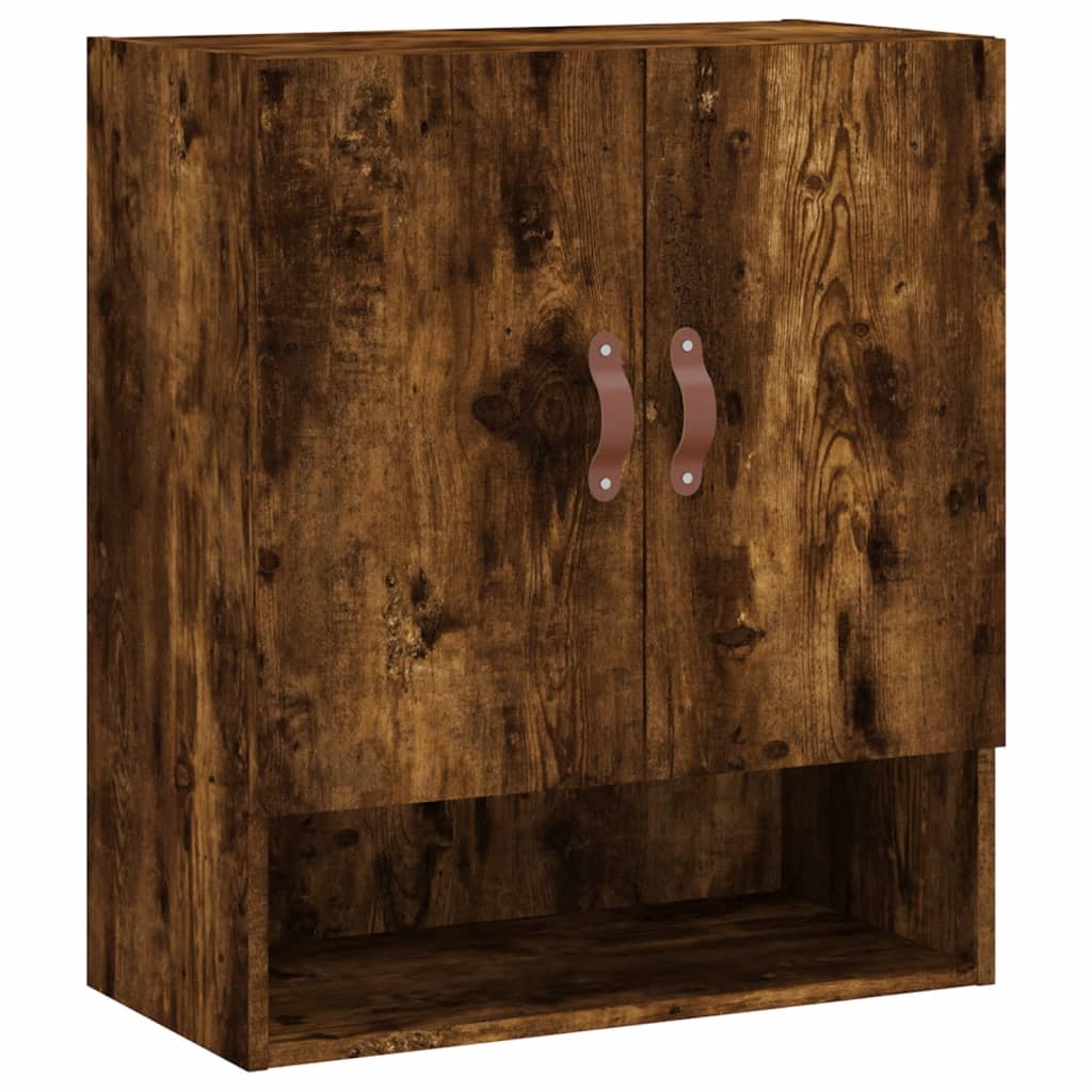 Wandkast 60x31x70 cm bewerkt hout gerookt eikenkleurig is nu te koop bij PeponiXL, paradijselijk wonen!