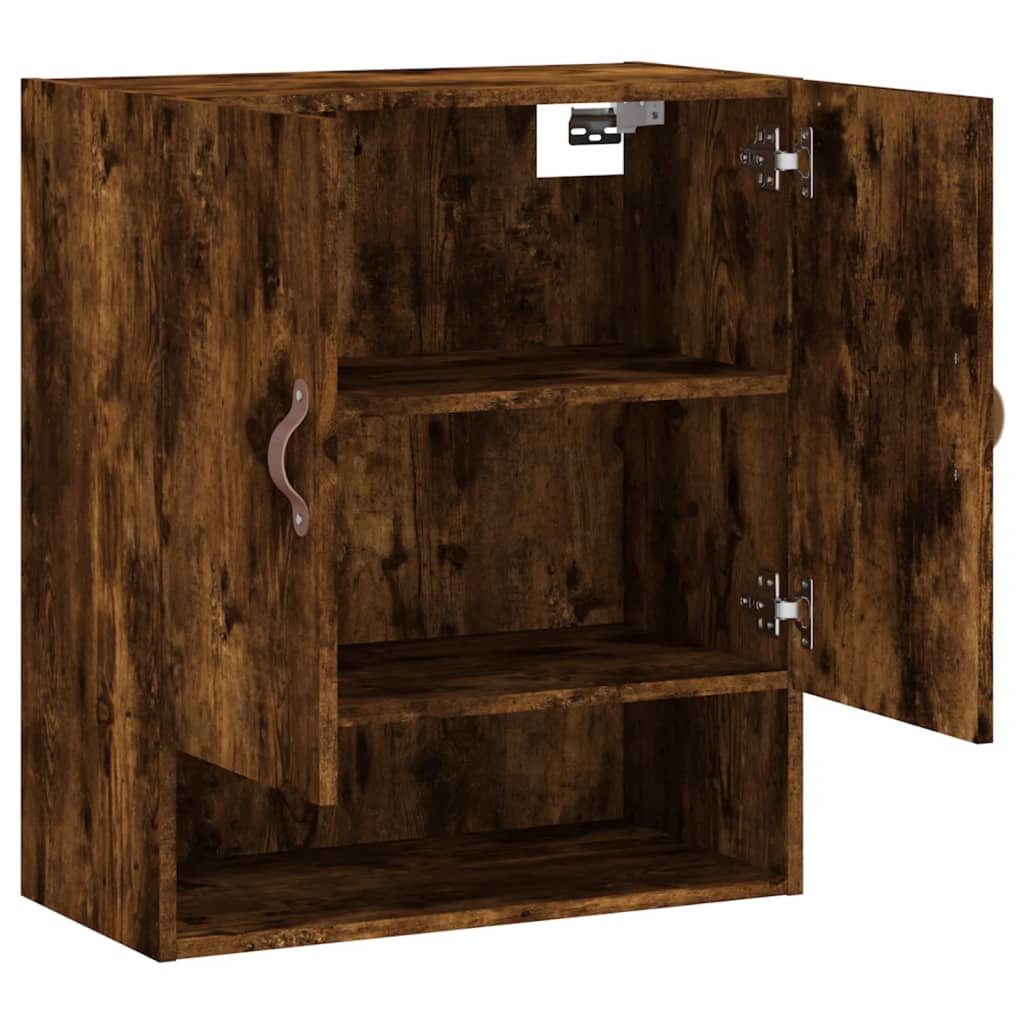 Wandkast 60x31x70 cm bewerkt hout gerookt eikenkleurig is nu te koop bij PeponiXL, paradijselijk wonen!