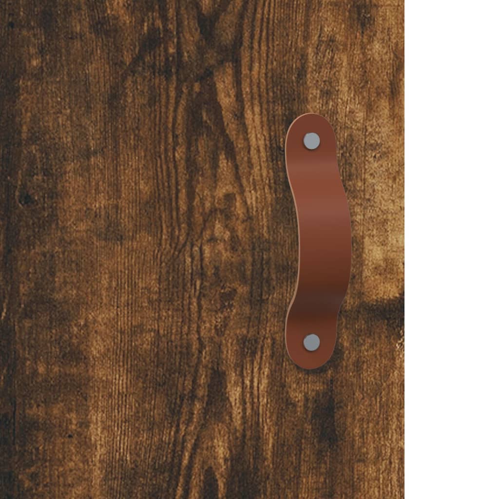 Wandkast 60x31x70 cm bewerkt hout gerookt eikenkleurig is nu te koop bij PeponiXL, paradijselijk wonen!