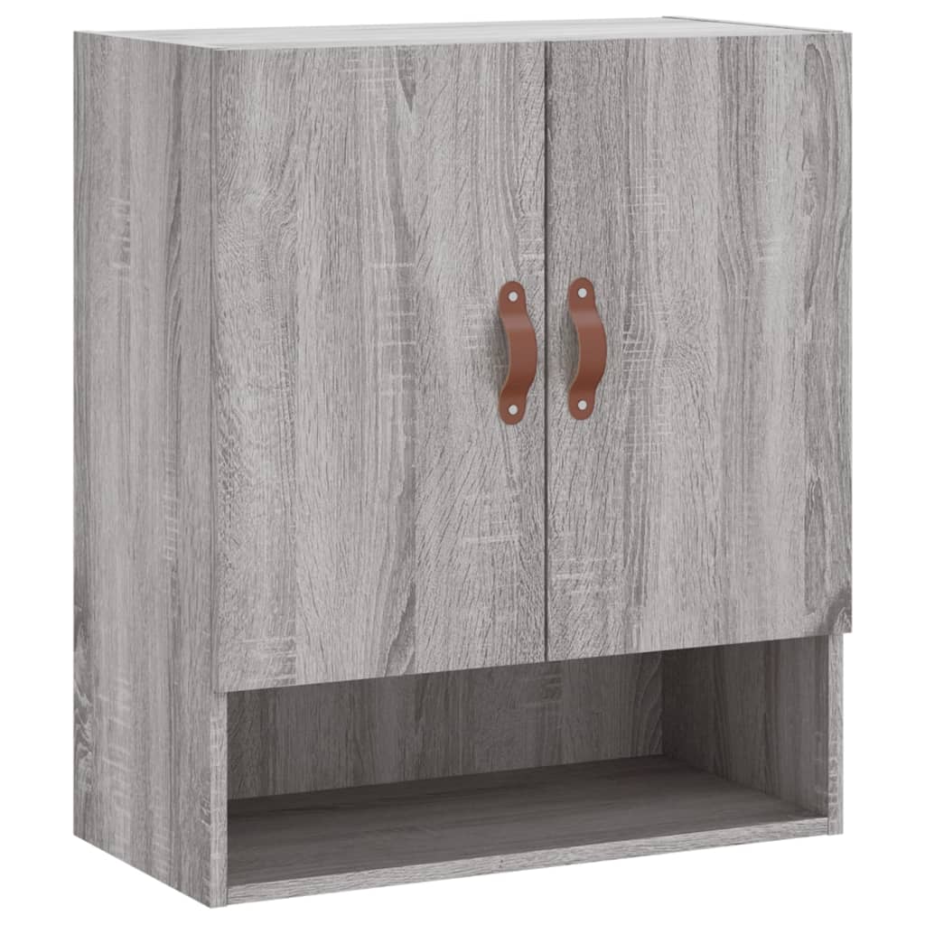 Wandkast 60x31x70 cm bewerkt hout grijs sonoma eikenkleurig is nu te koop bij PeponiXL, paradijselijk wonen!