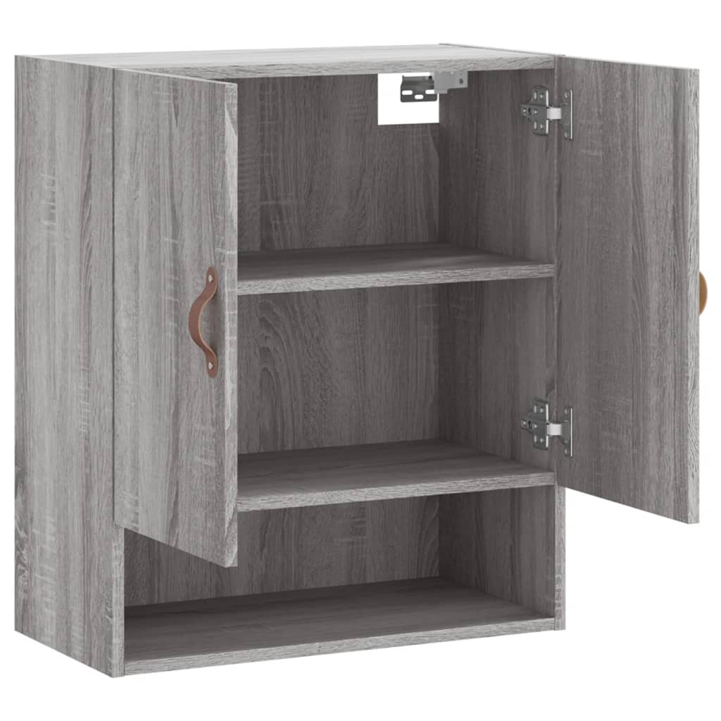 Wandkast 60x31x70 cm bewerkt hout grijs sonoma eikenkleurig is nu te koop bij PeponiXL, paradijselijk wonen!