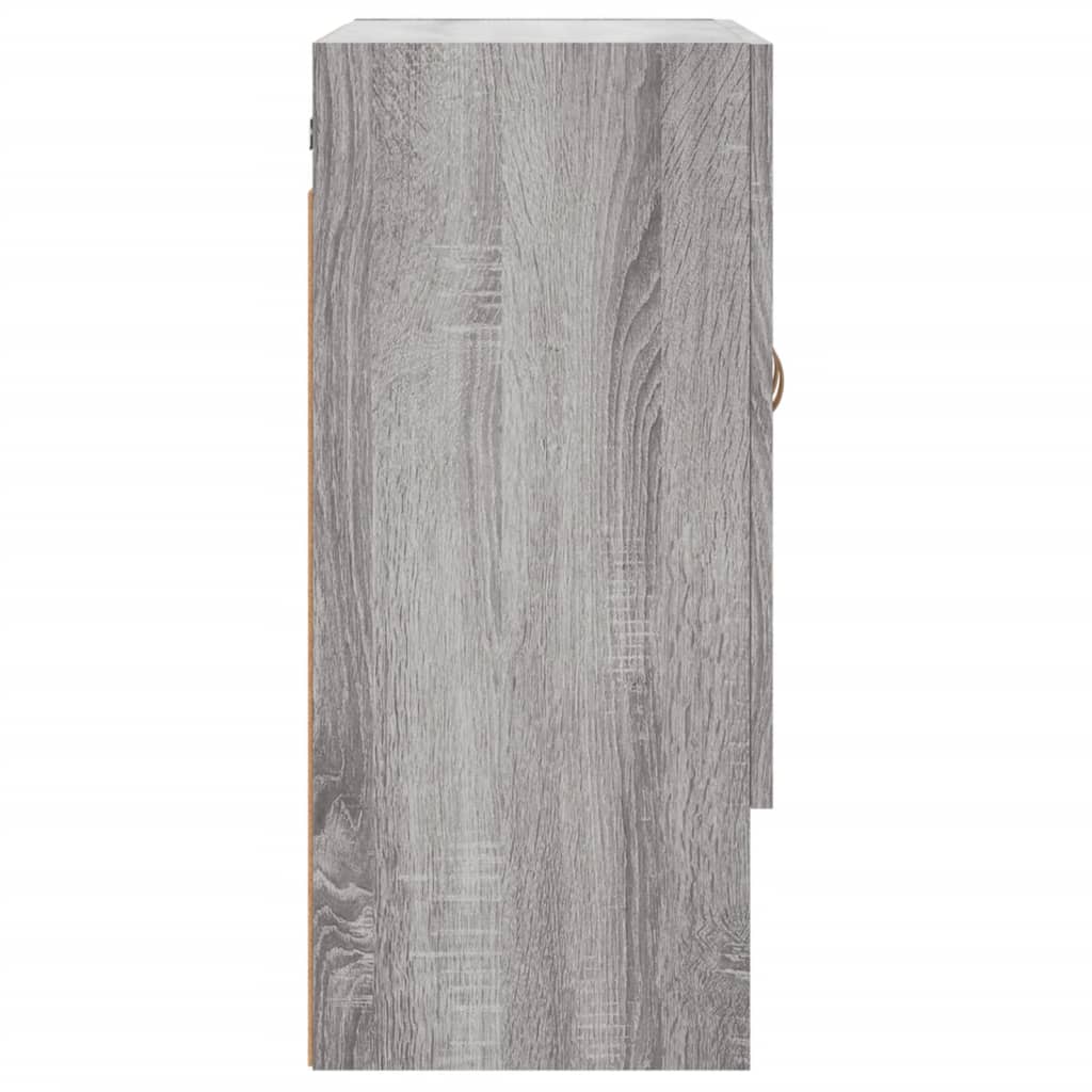 Wandkast 60x31x70 cm bewerkt hout grijs sonoma eikenkleurig is nu te koop bij PeponiXL, paradijselijk wonen!