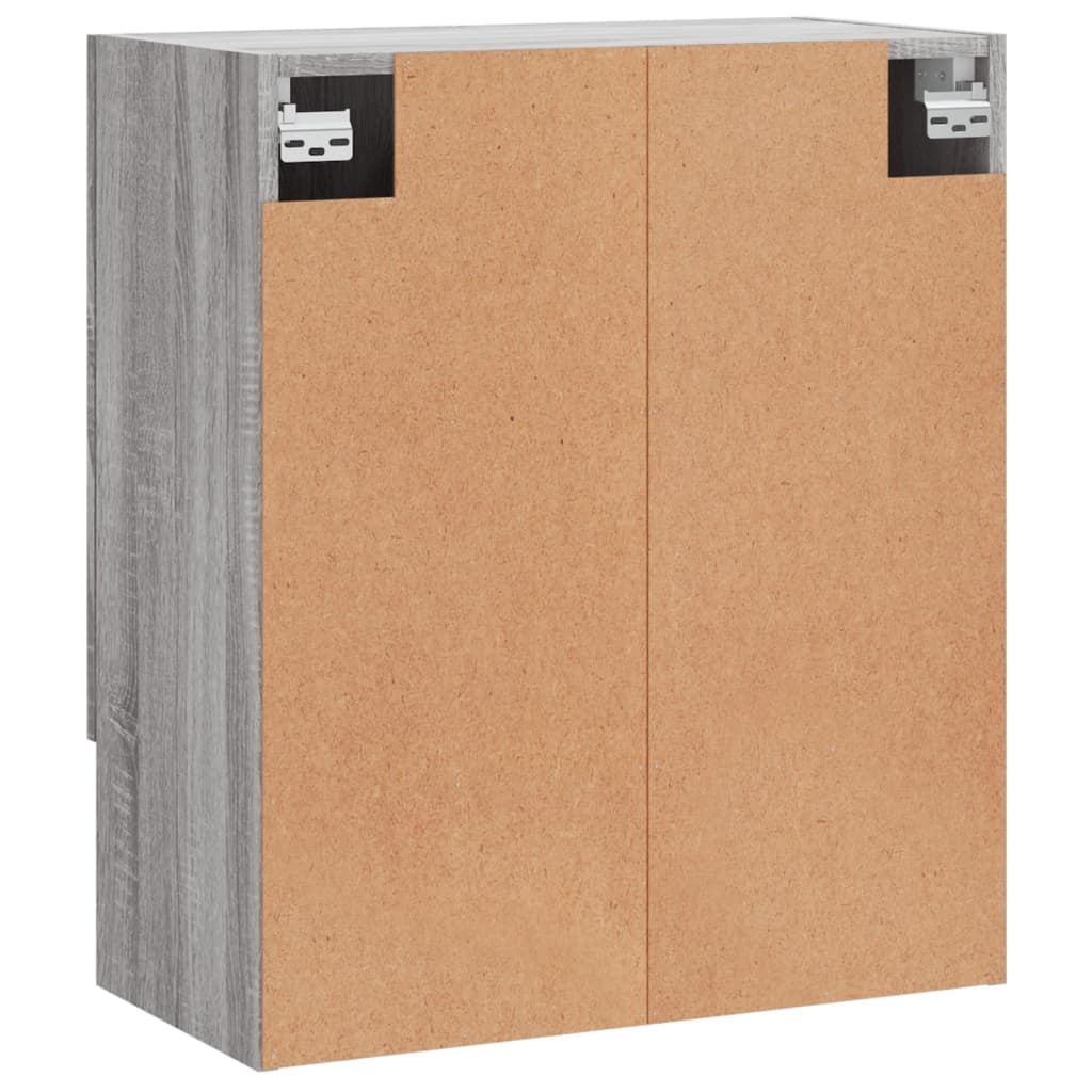 Wandkast 60x31x70 cm bewerkt hout grijs sonoma eikenkleurig is nu te koop bij PeponiXL, paradijselijk wonen!