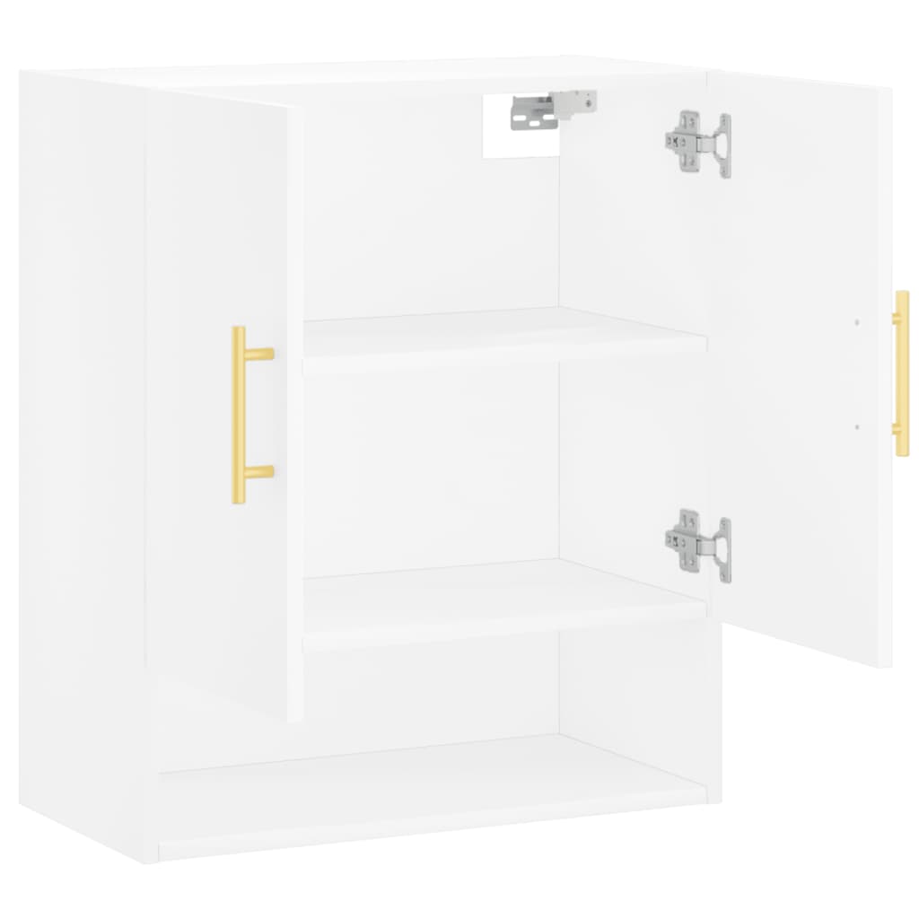 Wandkast 60x31x70 cm bewerkt hout wit is nu te koop bij PeponiXL, paradijselijk wonen!