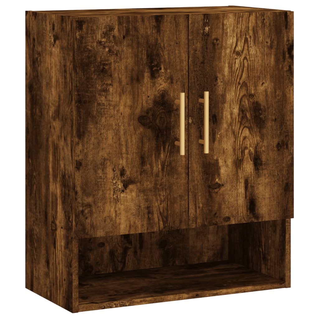 Wandkast 60x31x70 cm bewerkt hout gerookt eikenkleurig is nu te koop bij PeponiXL, paradijselijk wonen!