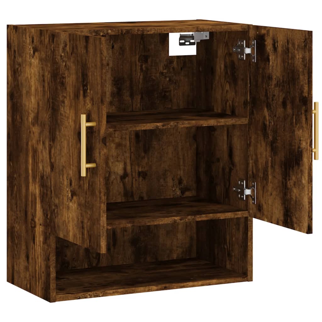 Wandkast 60x31x70 cm bewerkt hout gerookt eikenkleurig is nu te koop bij PeponiXL, paradijselijk wonen!