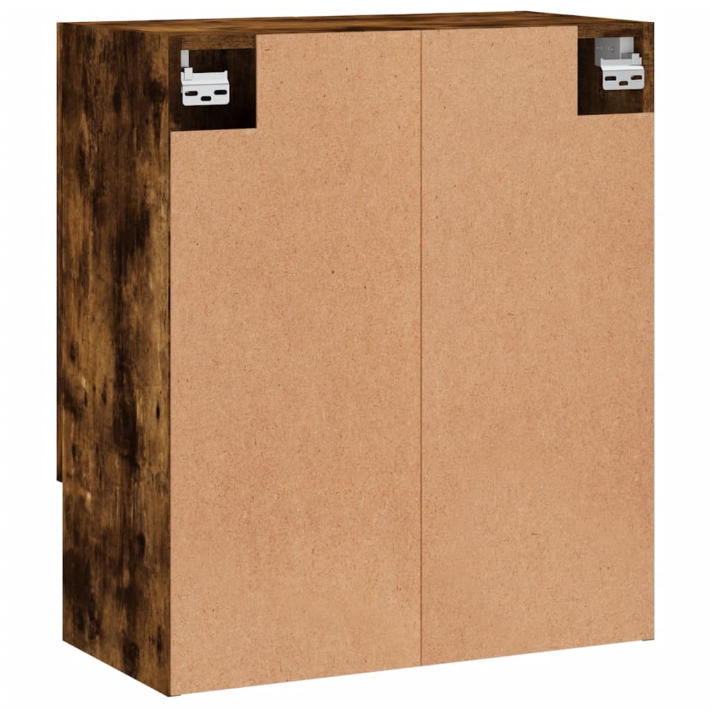 Wandkast 60x31x70 cm bewerkt hout gerookt eikenkleurig is nu te koop bij PeponiXL, paradijselijk wonen!