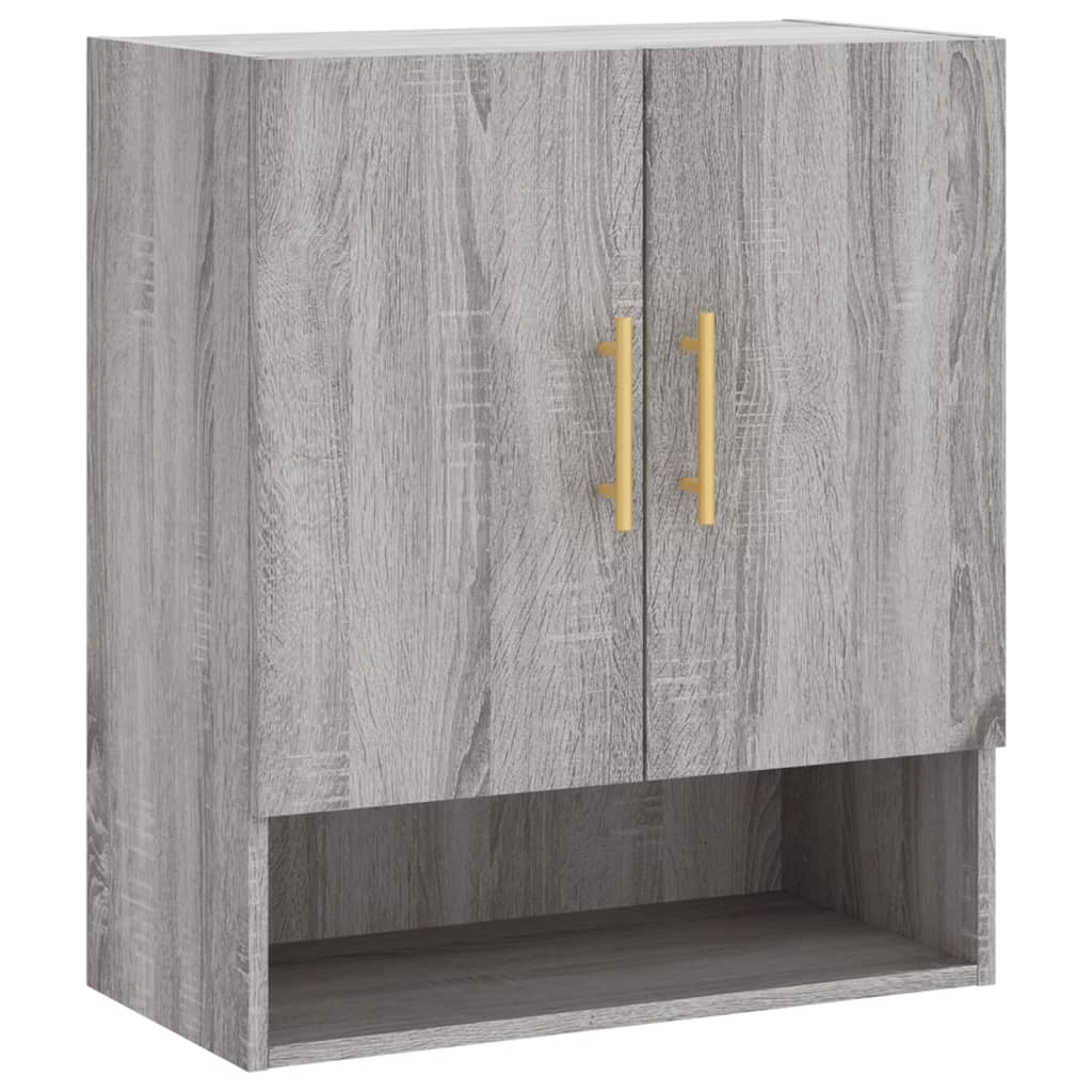 Wandkast 60x31x70 cm bewerkt hout grijs sonoma eikenkleurig is nu te koop bij PeponiXL, paradijselijk wonen!
