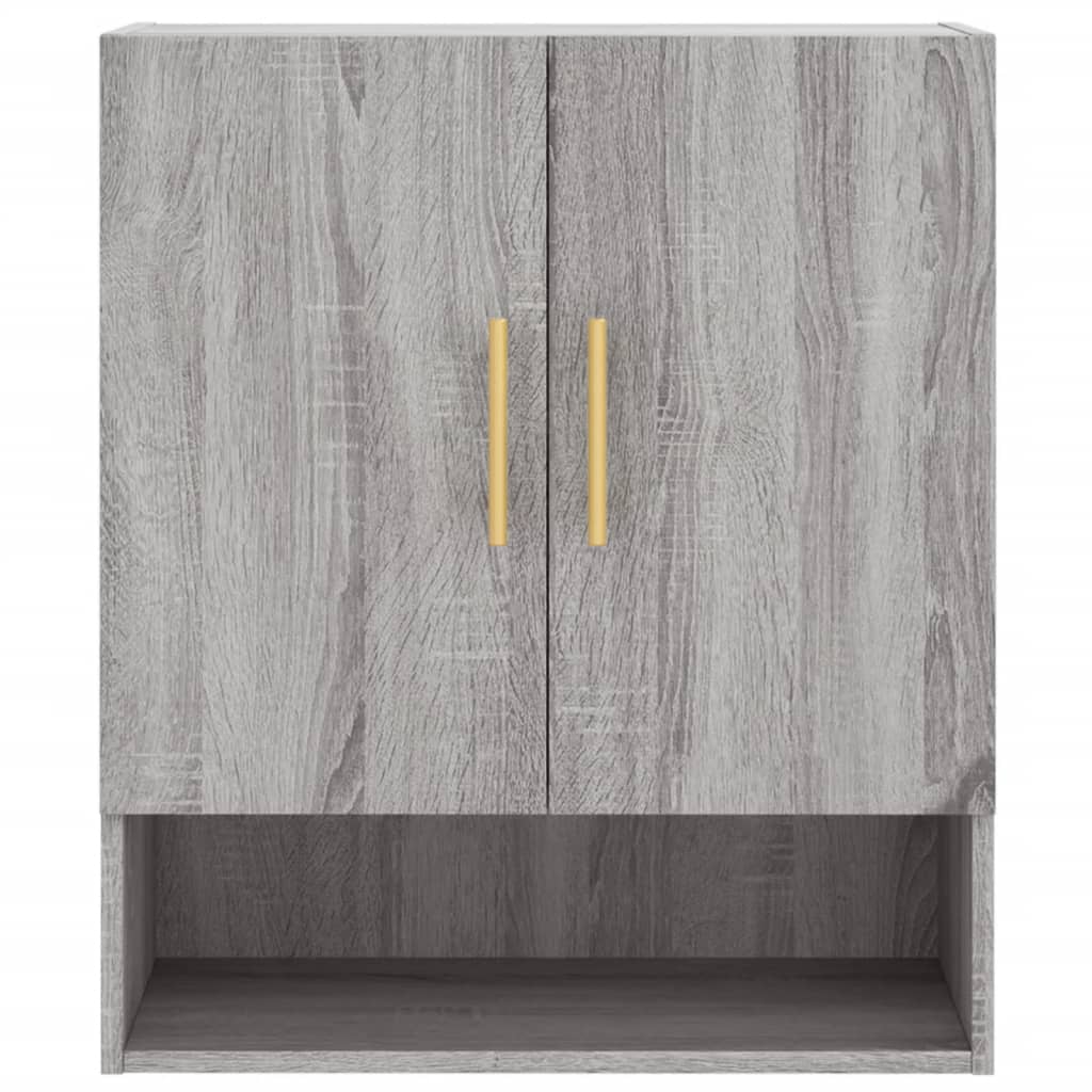Wandkast 60x31x70 cm bewerkt hout grijs sonoma eikenkleurig is nu te koop bij PeponiXL, paradijselijk wonen!