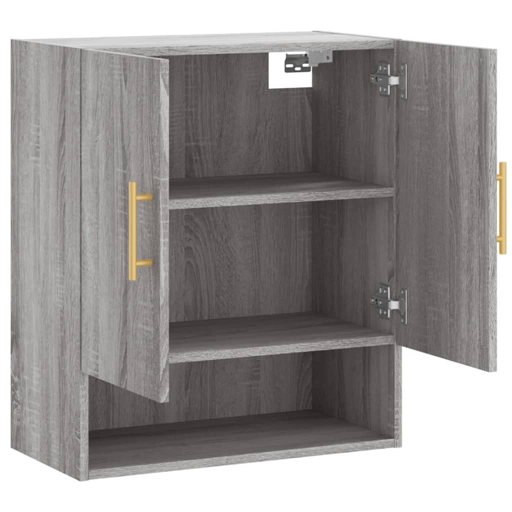 Wandkast 60x31x70 cm bewerkt hout grijs sonoma eikenkleurig is nu te koop bij PeponiXL, paradijselijk wonen!