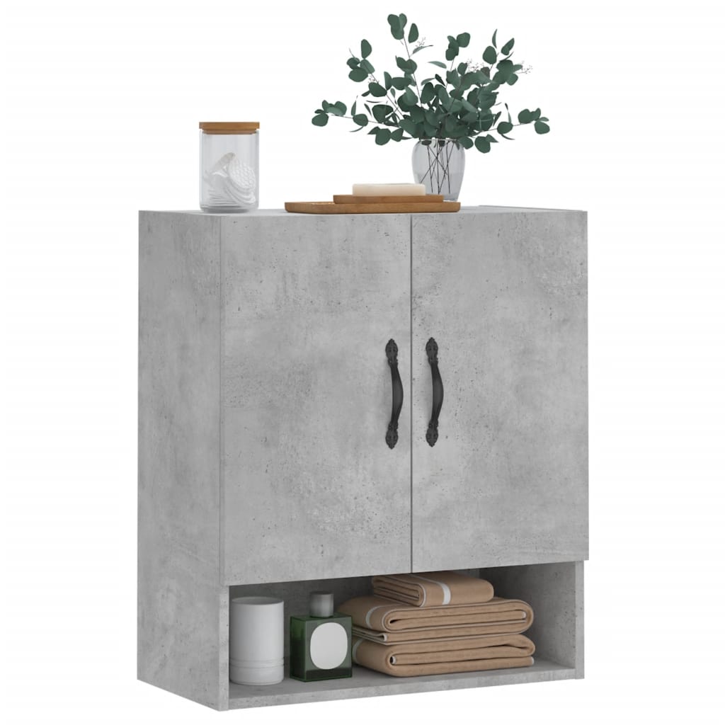 Wandkast 60x31x70 cm bewerkt hout betongrijs is nu te koop bij PeponiXL, paradijselijk wonen!