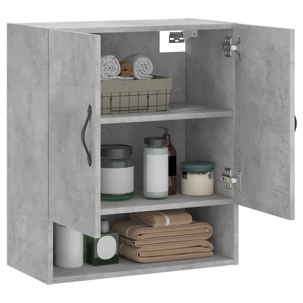 Wandkast 60x31x70 cm bewerkt hout betongrijs is nu te koop bij PeponiXL, paradijselijk wonen!