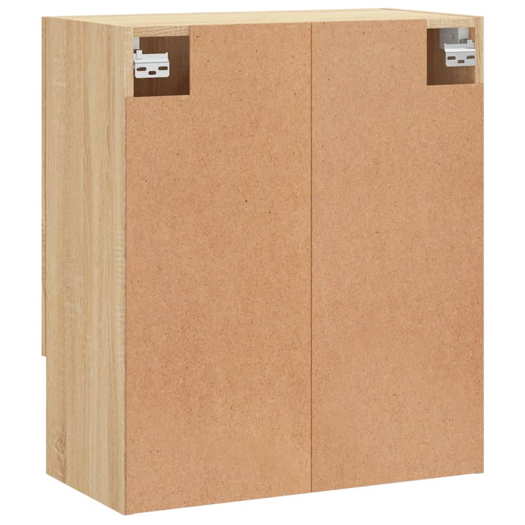 Wandkast 60x31x70 cm bewerkt hout sonoma eikenkleurig is nu te koop bij PeponiXL, paradijselijk wonen!