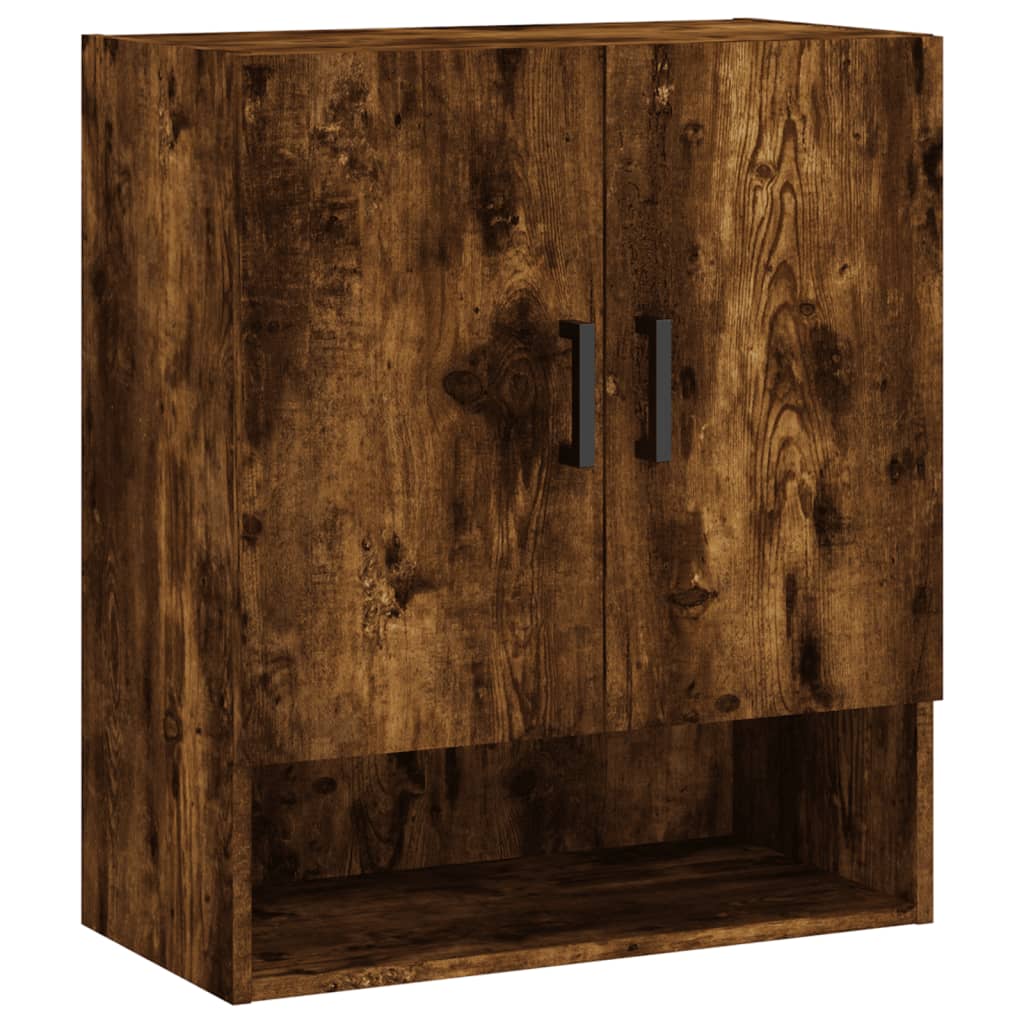 Wandkast 60x31x70 cm bewerkt hout gerookt eikenkleurig is nu te koop bij PeponiXL, paradijselijk wonen!