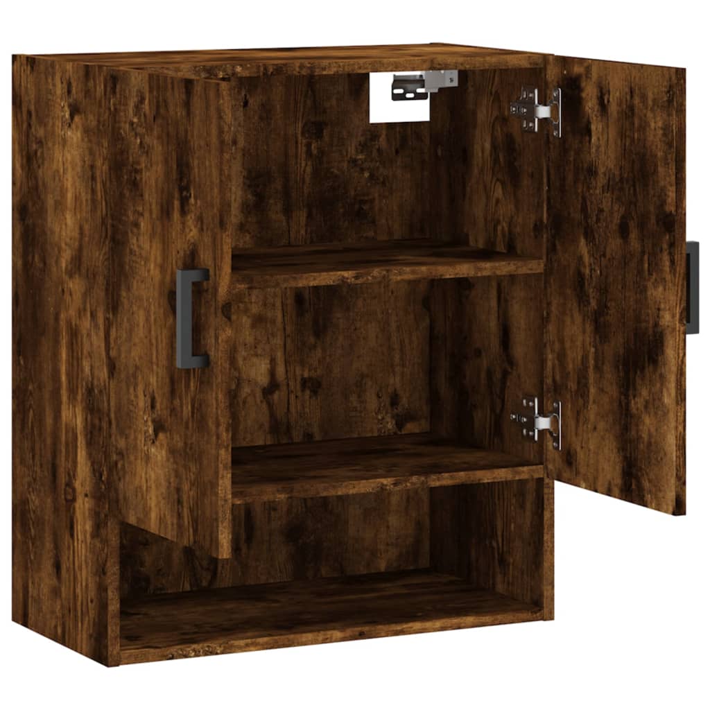 Wandkast 60x31x70 cm bewerkt hout gerookt eikenkleurig is nu te koop bij PeponiXL, paradijselijk wonen!