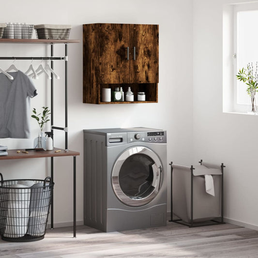 Wandkast 60x31x70 cm bewerkt hout gerookt eikenkleurig is nu te koop bij PeponiXL, paradijselijk wonen!