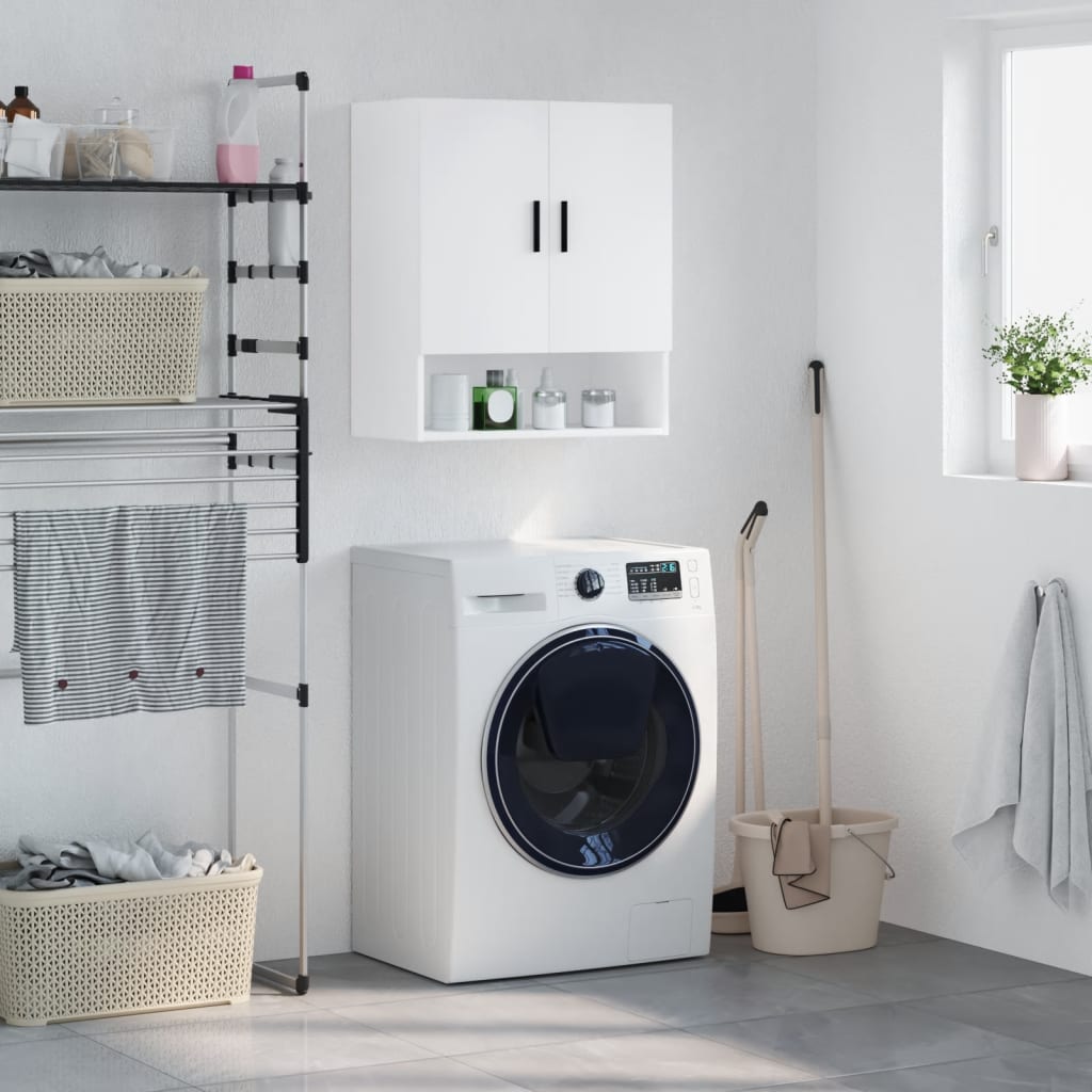 Wandkast 60x31x70 cm bewerkt hout wit is nu te koop bij PeponiXL, paradijselijk wonen!