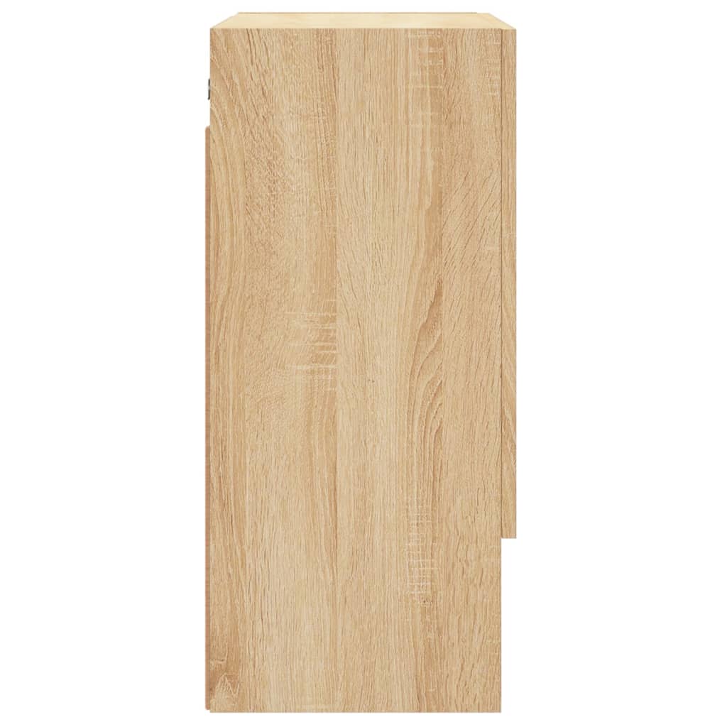 Wandkast 60x31x70 cm bewerkt hout sonoma eikenkleurig is nu te koop bij PeponiXL, paradijselijk wonen!