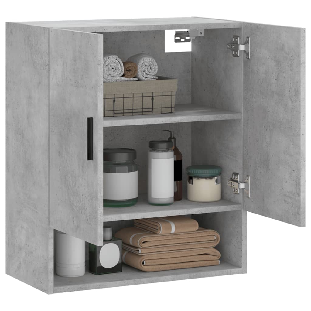 Wandkast 60x31x70 cm bewerkt hout betongrijs is nu te koop bij PeponiXL, paradijselijk wonen!