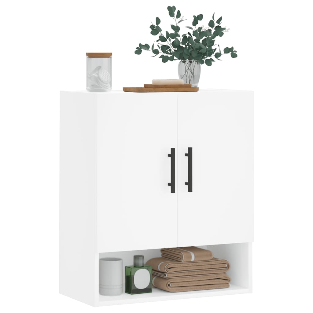 Wandkast 60x31x70 cm bewerkt hout wit is nu te koop bij PeponiXL, paradijselijk wonen!