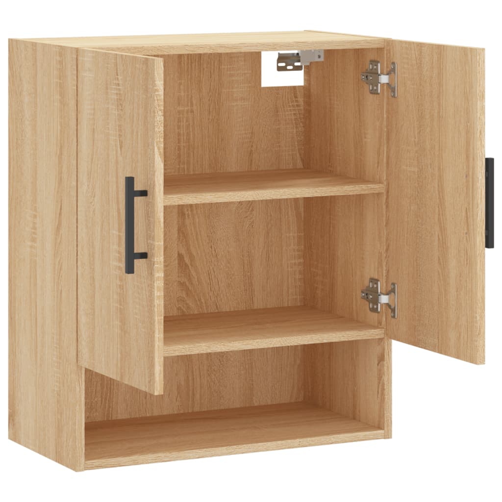 Wandkast 60x31x70 cm bewerkt hout sonoma eikenkleurig is nu te koop bij PeponiXL, paradijselijk wonen!