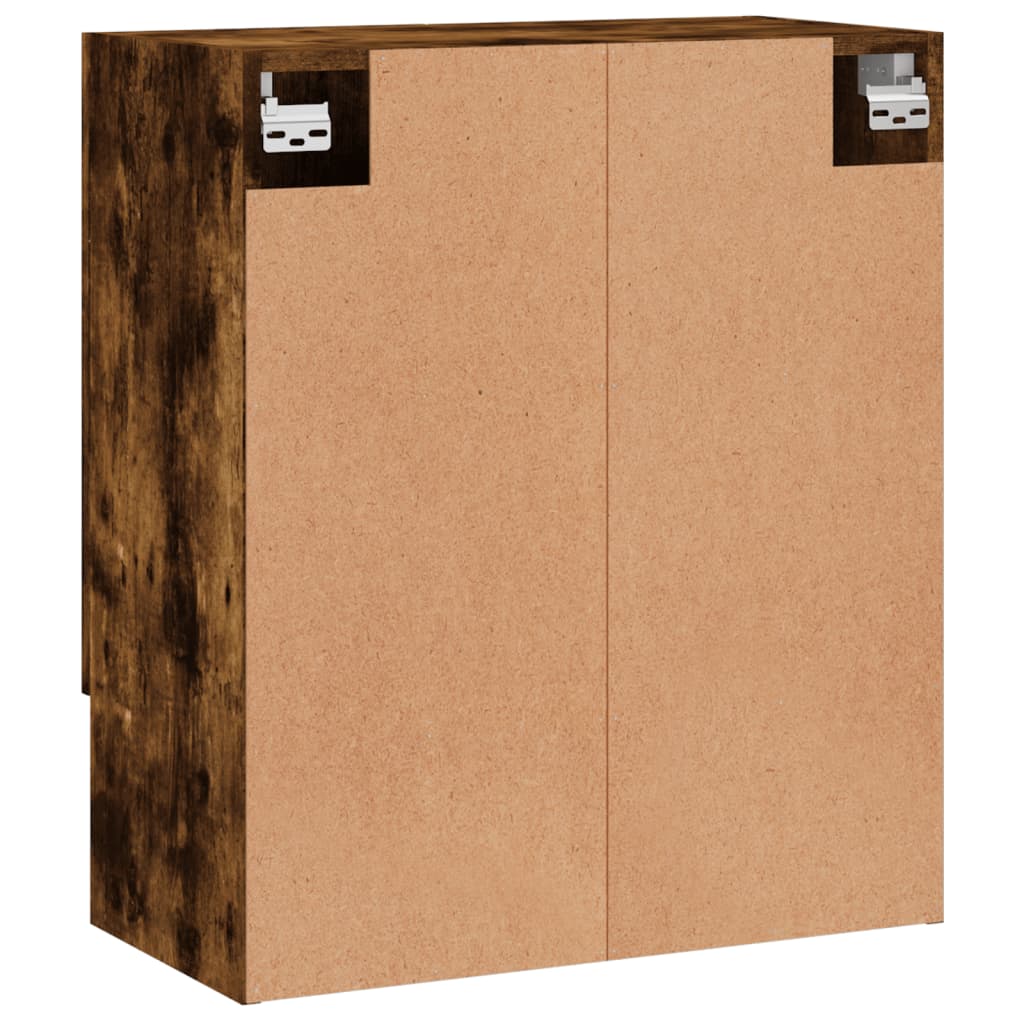 Wandkast 60x31x70 cm bewerkt hout gerookt eikenkleurig is nu te koop bij PeponiXL, paradijselijk wonen!
