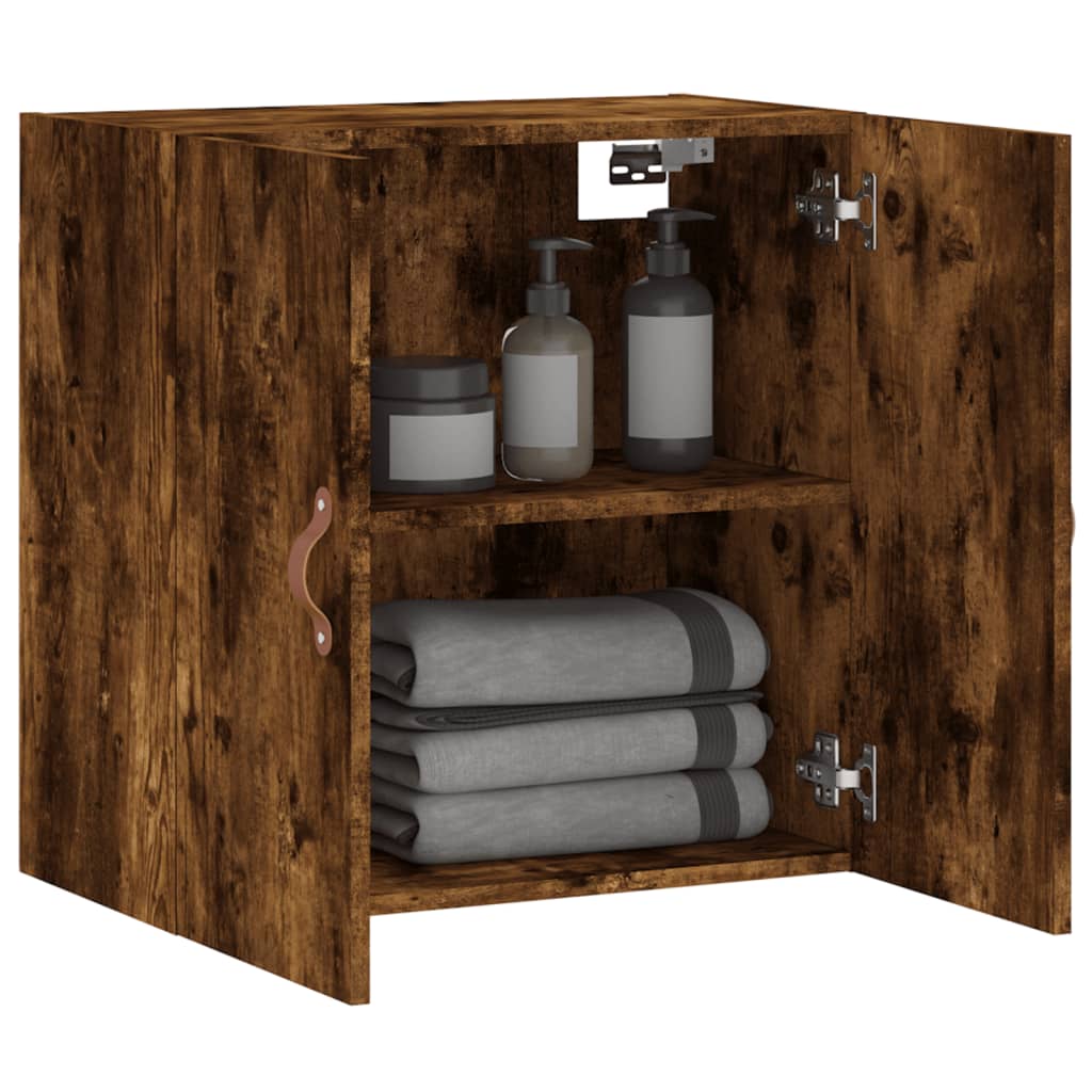 Wandkast 60x31x60 cm bewerkt hout gerookt eikenkleurig is nu te koop bij PeponiXL, paradijselijk wonen!