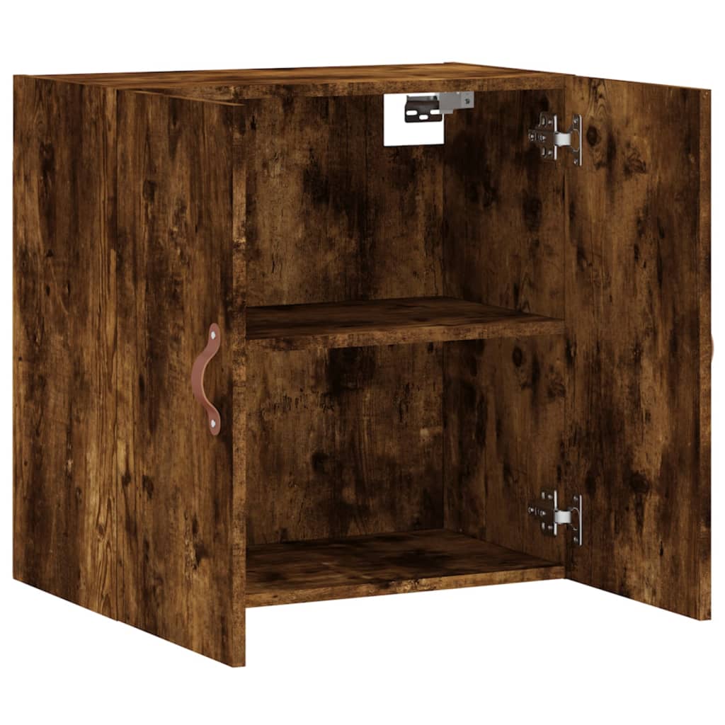 Wandkast 60x31x60 cm bewerkt hout gerookt eikenkleurig is nu te koop bij PeponiXL, paradijselijk wonen!