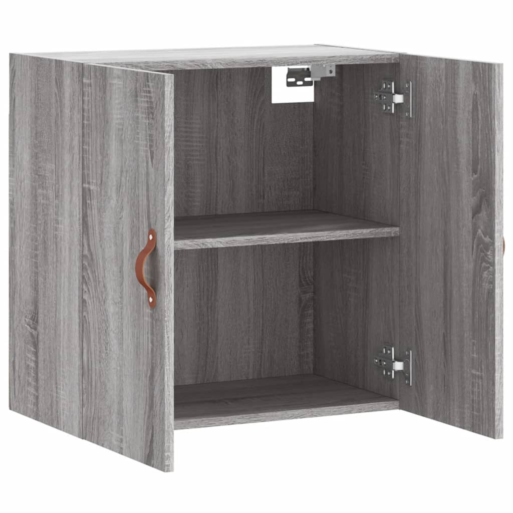 Wandkast 60x31x60 cm bewerkt hout grijs sonoma eikenkleurig is nu te koop bij PeponiXL, paradijselijk wonen!