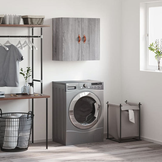 Wandkast 60x31x60 cm bewerkt hout grijs sonoma eikenkleurig is nu te koop bij PeponiXL, paradijselijk wonen!