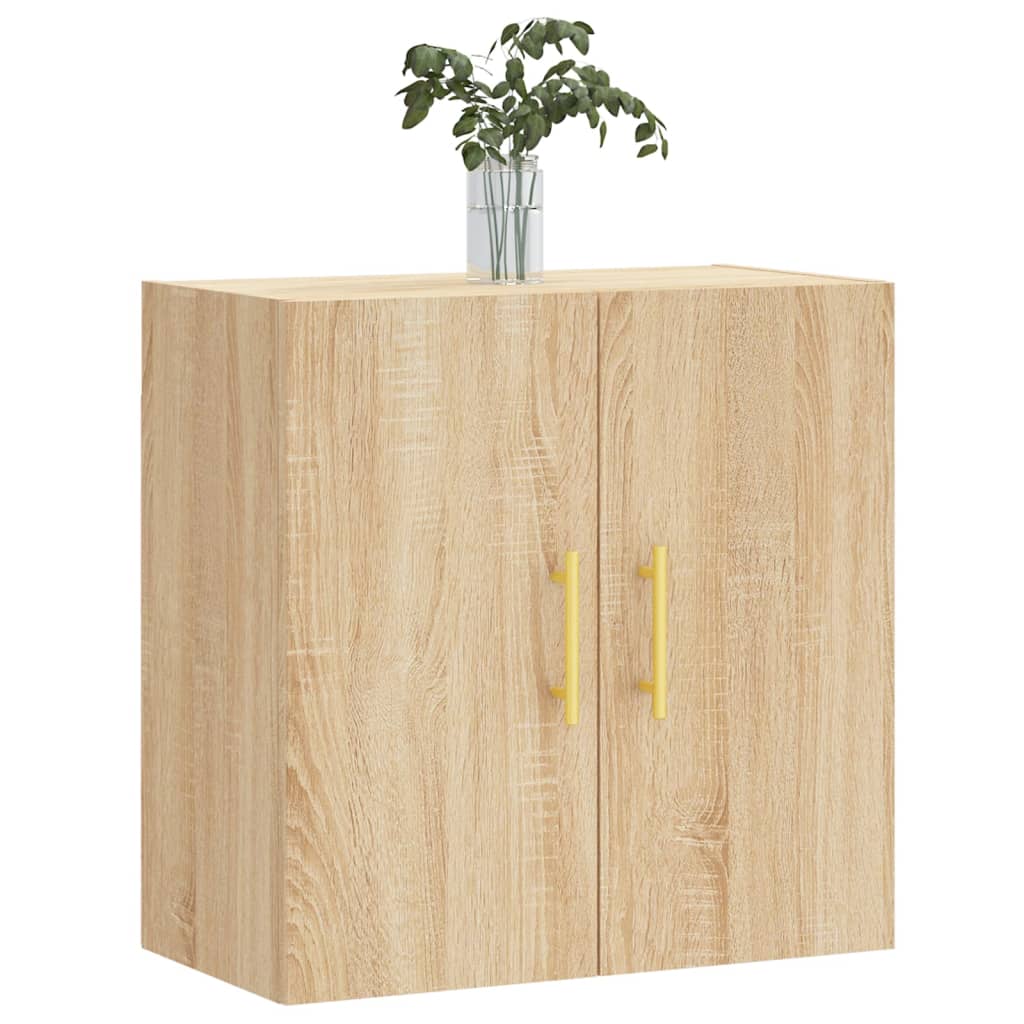 Wandkast 60x31x60 cm bewerkt hout sonoma eikenkleurig is nu te koop bij PeponiXL, paradijselijk wonen!