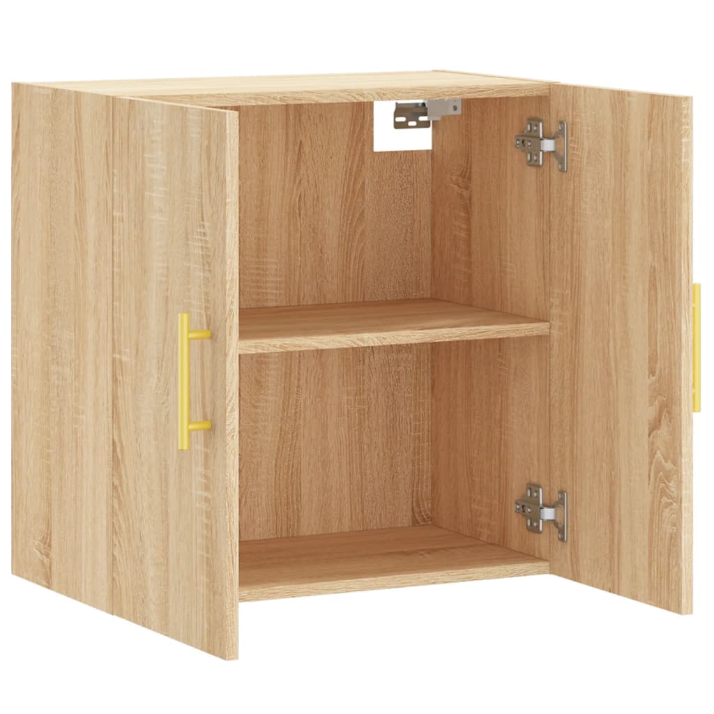 Wandkast 60x31x60 cm bewerkt hout sonoma eikenkleurig is nu te koop bij PeponiXL, paradijselijk wonen!