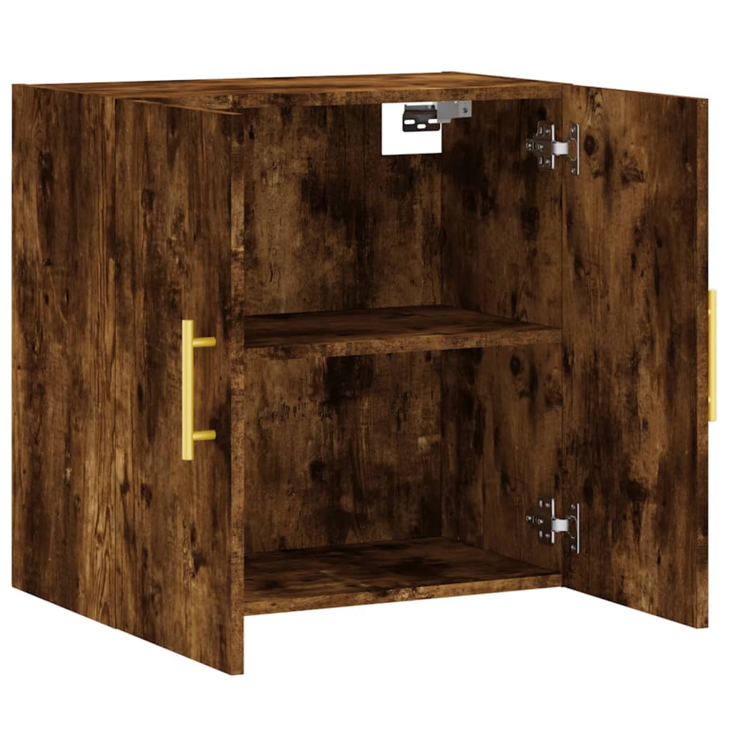 Wandkast 60x31x60 cm bewerkt hout gerookt eikenkleurig is nu te koop bij PeponiXL, paradijselijk wonen!