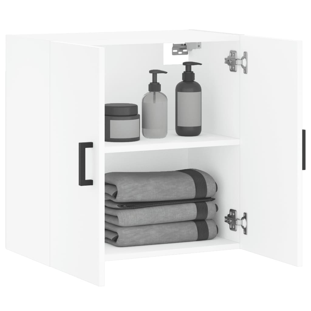 Wandkast 60x31x60 cm bewerkt hout wit is nu te koop bij PeponiXL, paradijselijk wonen!