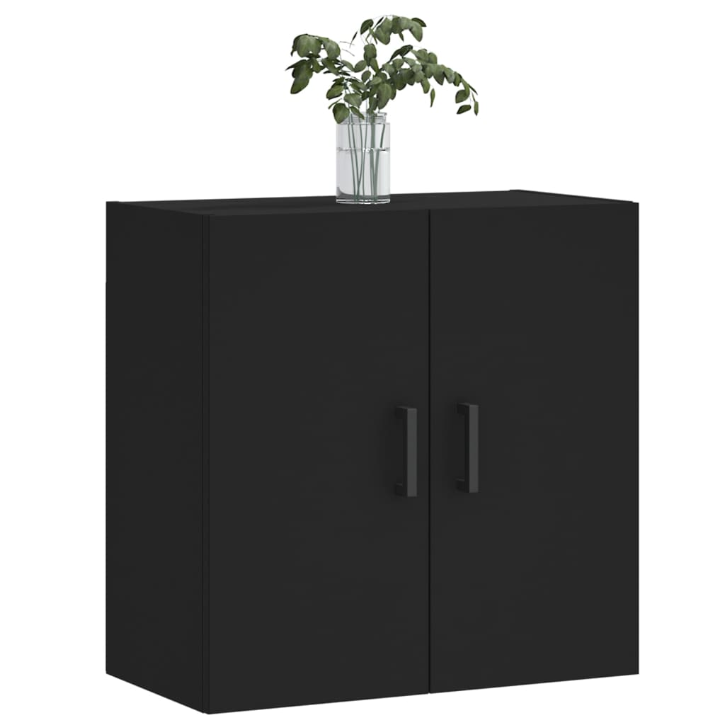 Wandkast 60x31x60 cm bewerkt hout zwart is nu te koop bij PeponiXL, paradijselijk wonen!