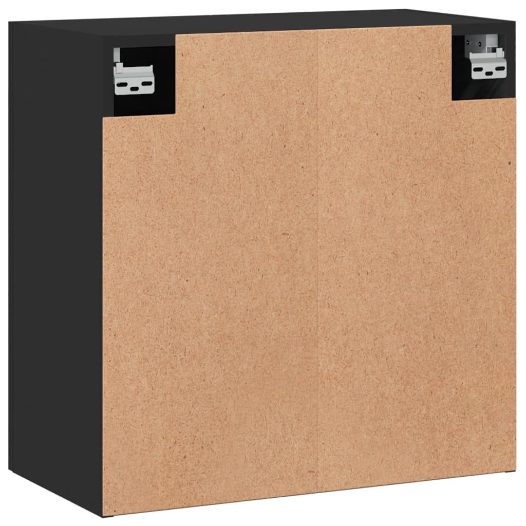 Wandkast 60x31x60 cm bewerkt hout zwart is nu te koop bij PeponiXL, paradijselijk wonen!