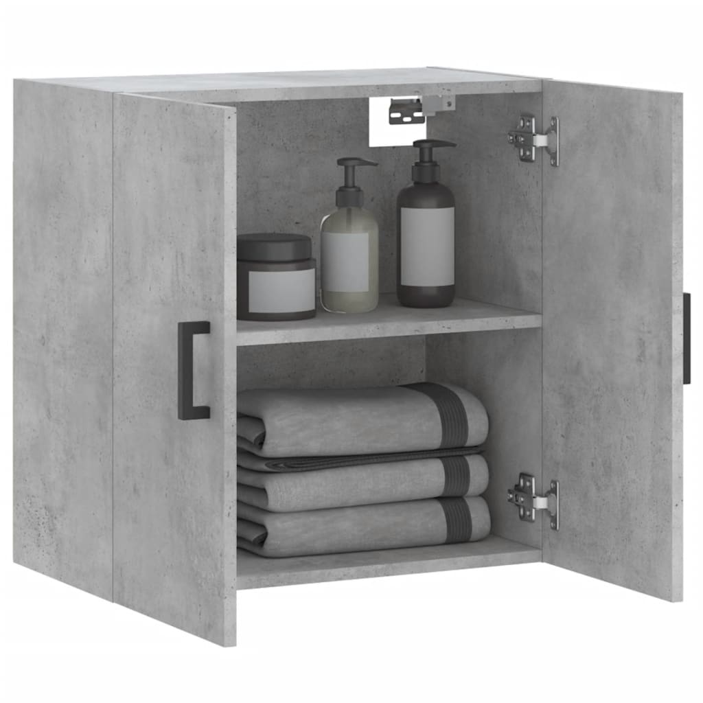 Wandkast 60x31x60 cm bewerkt hout betongrijs is nu te koop bij PeponiXL, paradijselijk wonen!