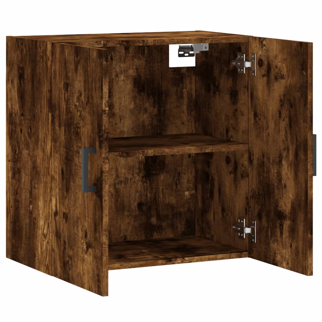 Wandkast 60x31x60 cm bewerkt hout gerookt eikenkleurig is nu te koop bij PeponiXL, paradijselijk wonen!