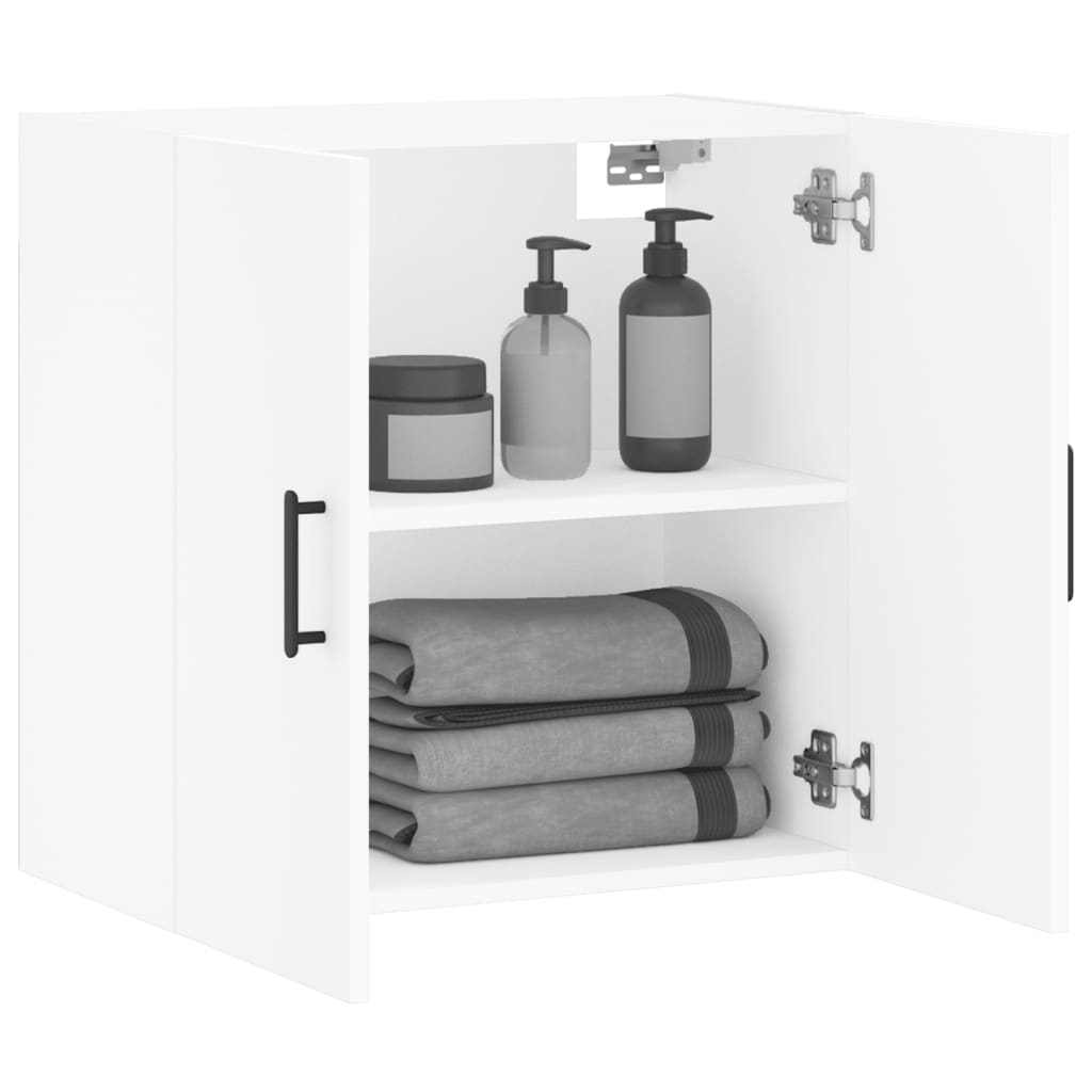 Wandkast 60x31x60 cm bewerkt hout wit is nu te koop bij PeponiXL, paradijselijk wonen!