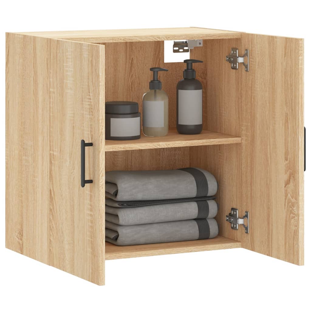 Wandkast 60x31x60 cm bewerkt hout sonoma eikenkleurig is nu te koop bij PeponiXL, paradijselijk wonen!