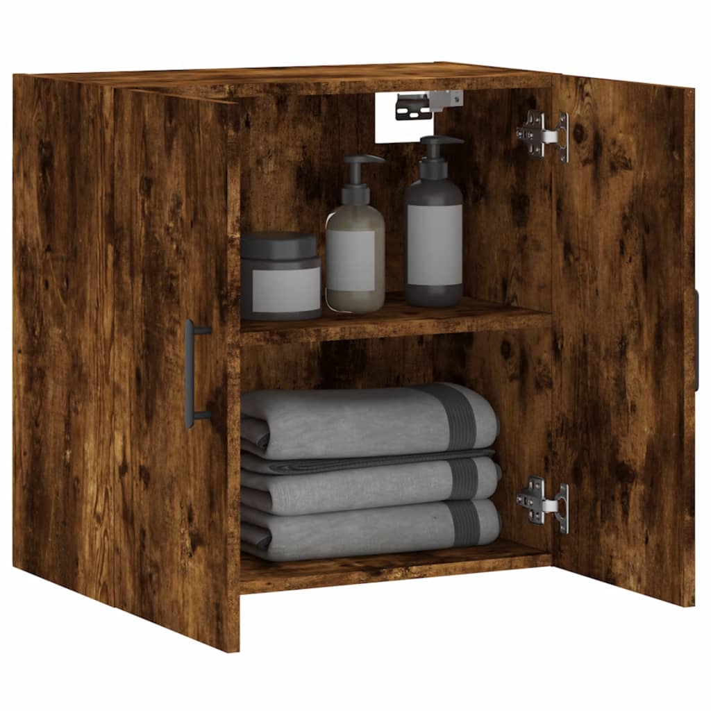 Wandkast 60x31x60 cm bewerkt hout gerookt eikenkleurig is nu te koop bij PeponiXL, paradijselijk wonen!