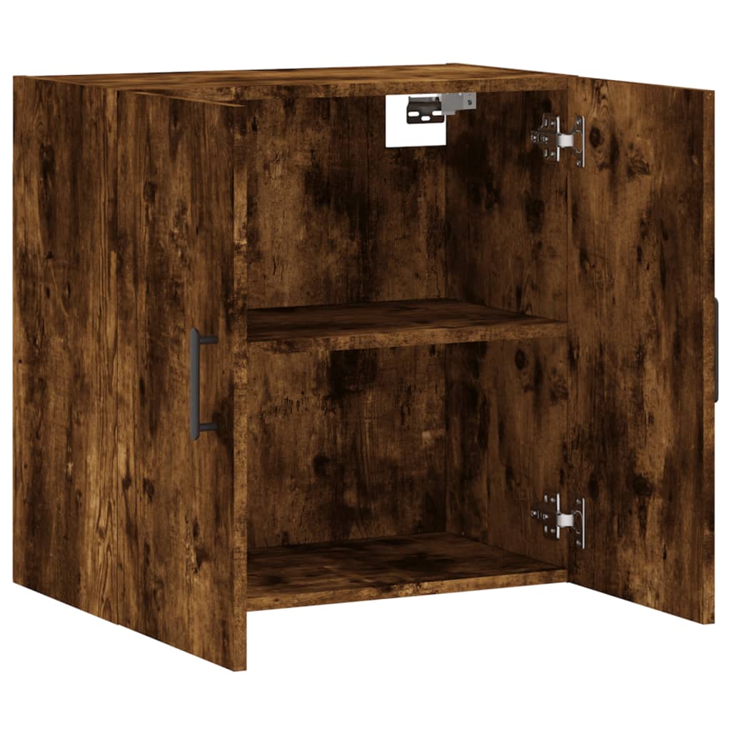 Wandkast 60x31x60 cm bewerkt hout gerookt eikenkleurig is nu te koop bij PeponiXL, paradijselijk wonen!