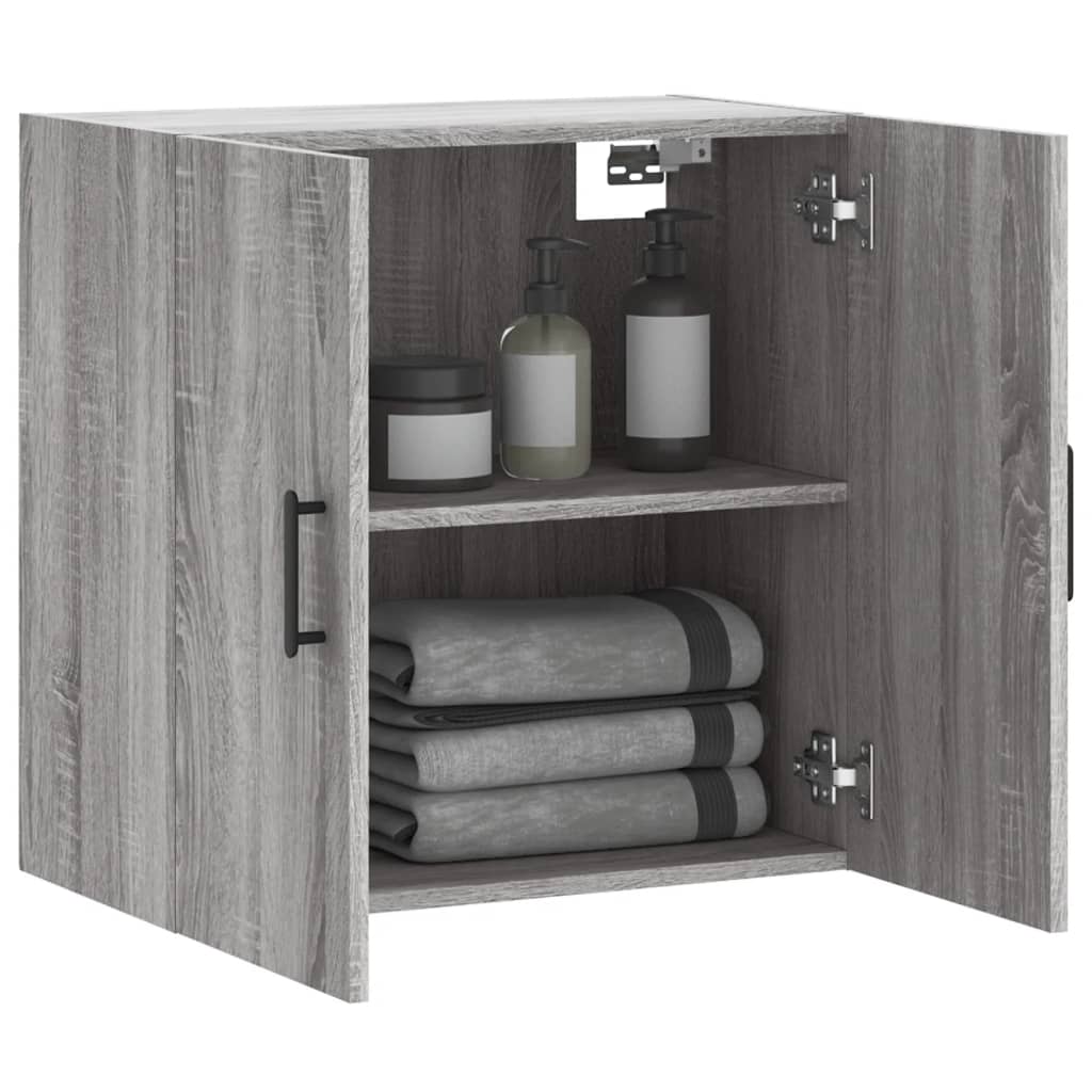 Wandkast 60x31x60 cm bewerkt hout grijs sonoma eikenkleurig is nu te koop bij PeponiXL, paradijselijk wonen!