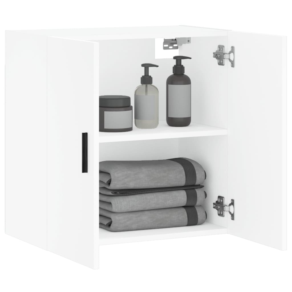 Wandkast 60x31x60 cm bewerkt hout wit is nu te koop bij PeponiXL, paradijselijk wonen!
