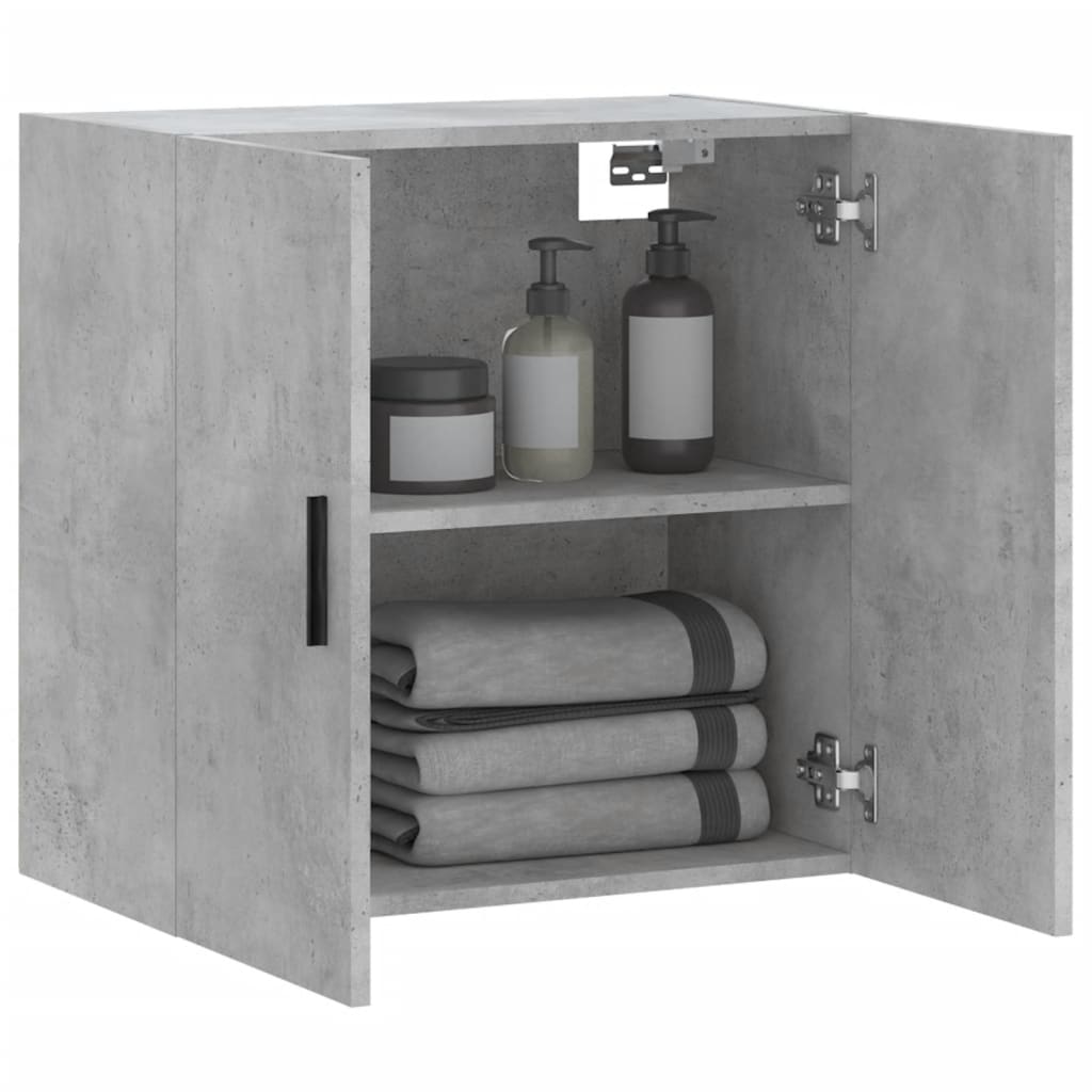 Wandkast 60x31x60 cm bewerkt hout betongrijs is nu te koop bij PeponiXL, paradijselijk wonen!