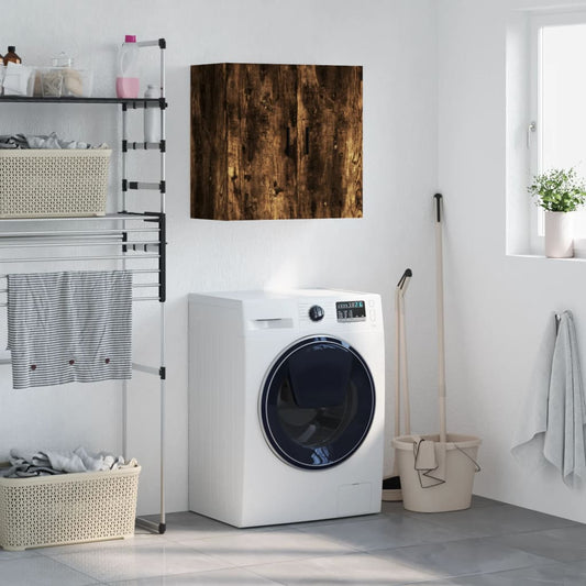Wandkast 60x31x60 cm bewerkt hout gerookt eikenkleurig is nu te koop bij PeponiXL, paradijselijk wonen!